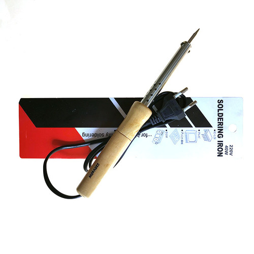 220v European standard round plug 30W40W60W80W100W pointed wooden handle electric soldering iron cross-border export soldering iron