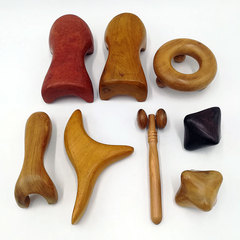 Vietnamese Sandalwood Fish-Shaped Four-Legged Massager with Wooden Hexagonal Hand, Face, Acupressure, Scraping, and Nasal Ridge Massage, Wholesale