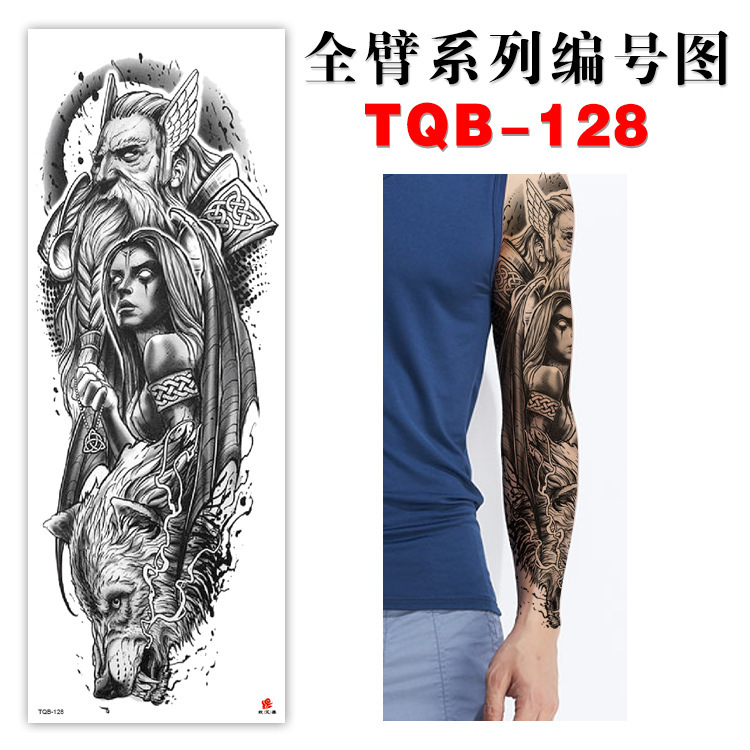Factory direct new full arm tattoo stickers environmentally friendly waterproof European and American popular tattoo can be set to map