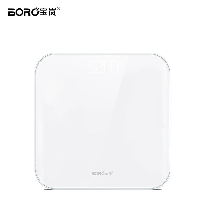 Умная весы для тела BORO Baolan, LED скрытый экран, USB-зарядка, 26×26 / 28×28 см