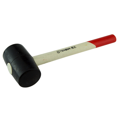 Tenda cooked rubber hammer solid wood handle rubber hammer tile decoration floor tile hammer wooden handle installation hammer