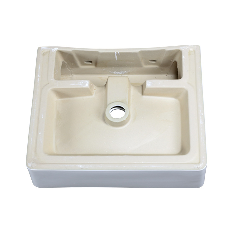 Lavabo Hengying, lavabo artístico, lavabo cuadrado de cerámica con orificio para grifo, lavabo bajo encimera, lavabo de cerámica integrado, lavabo de encimera