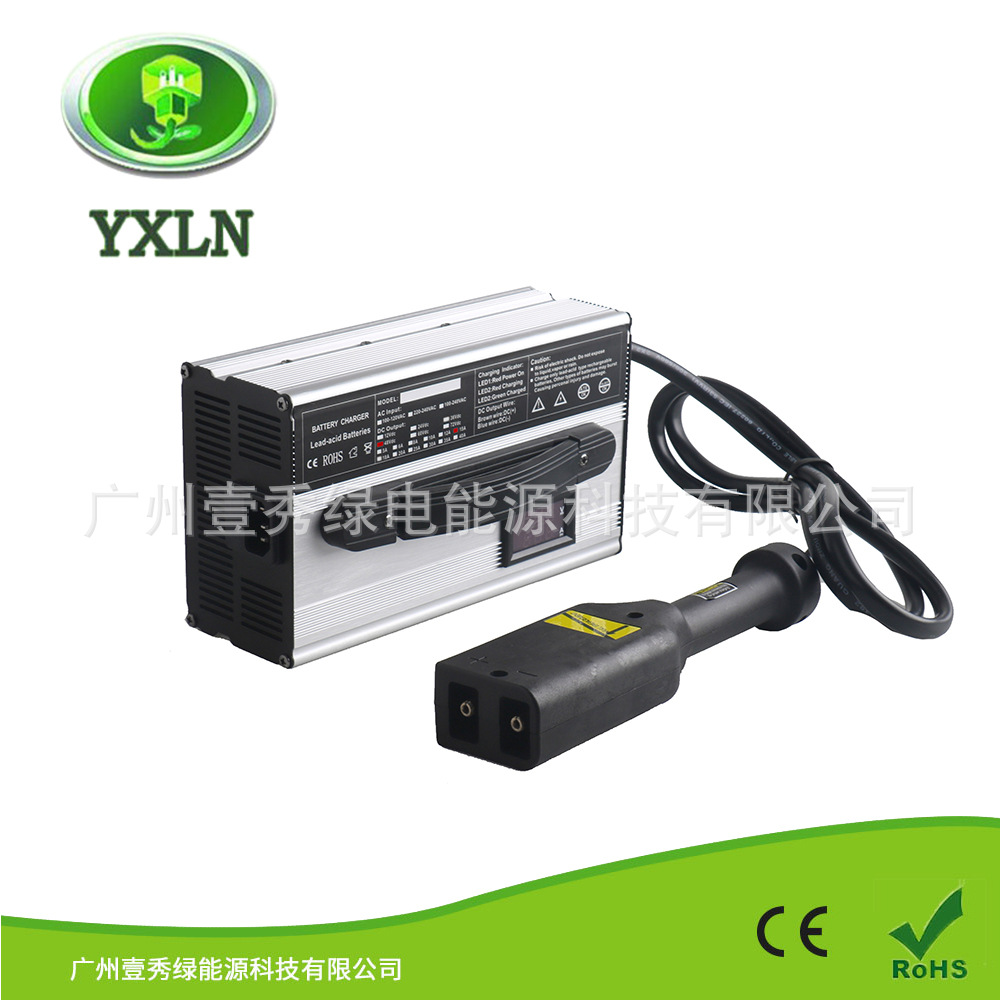 48V 15A 高尔夫球车充电器铅酸电池锂电池充电器带LED显示屏