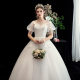 Wedding Dress 2022 New Korean-style Slim-fit Bride Wedding Yarn Large Size Lace Photo Studio Wedding Dress for Small H26