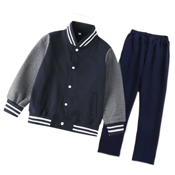 805-1#[Navy + Navy Trousers] Two-piece Set