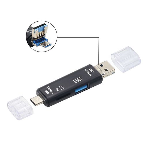 Type-c card reader TF Android USB to OTG2.0 mobile phone adapter multi-function card reader five-in-one