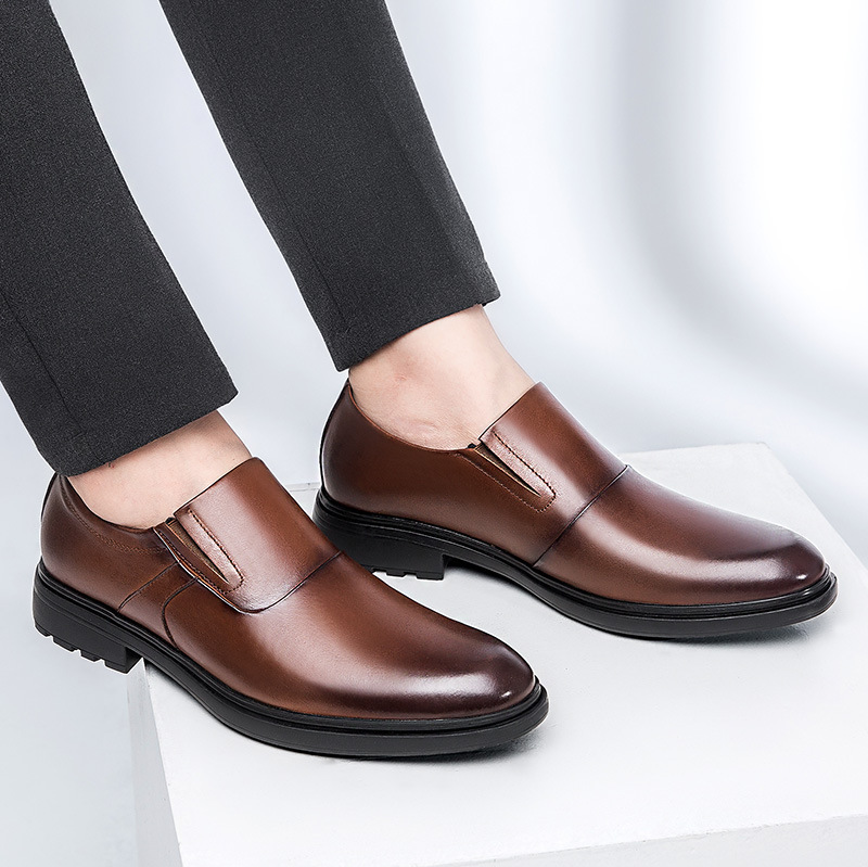 Herrenschuhe, Herren-Derbyschuhe, spitze Schnürschuhe, elegante und lässige Lederschuhe_voghion.com