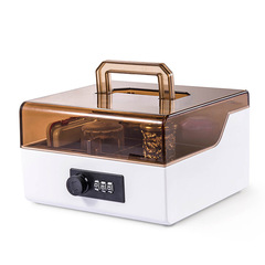 Jinlongxing seal box five-compartment transparent plastic official seal storage box password lock multi-functional official seal private seal seal box