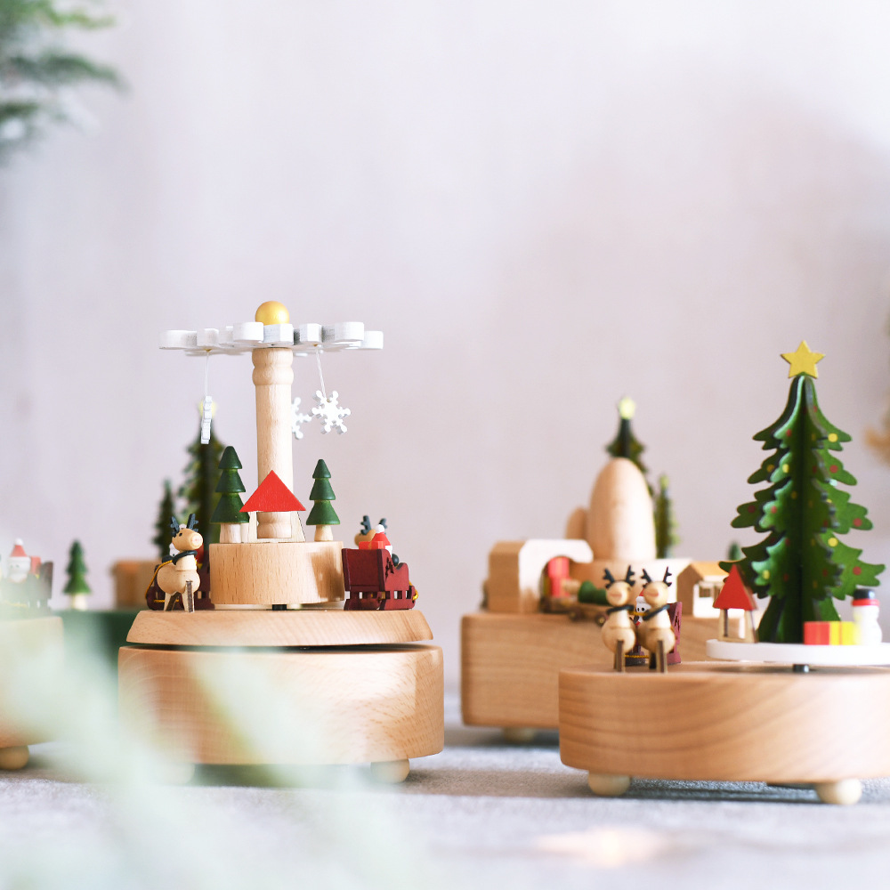 Wooden music music box, (Physicals), christmas gift, Birthday gift 4