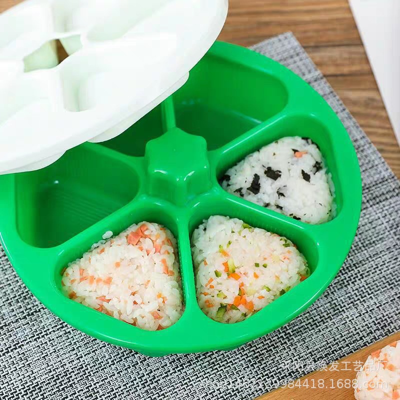 Triángulo de la bola de arroz Bento caja de sushi japonés herramienta de molienda de arroz de algas seis en uno herramienta de fabricación de moldes al por mayor