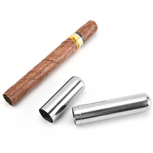 厂家货源雪茄筒不锈钢雪茄管旅行便携欧美烟具金属套烟具配件