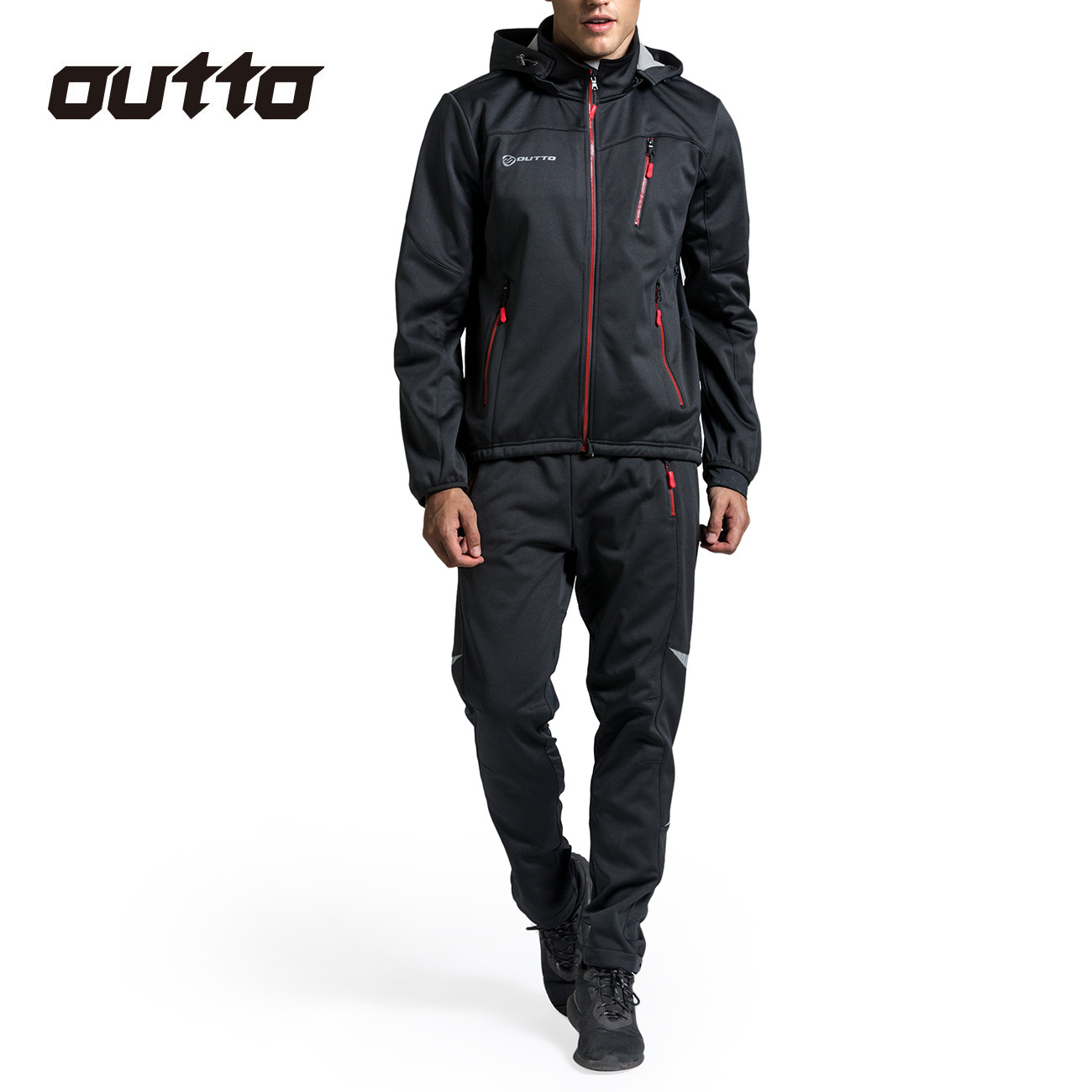 Cross-border cycling suit autumn and winter long sleeve fleece plus velvet bicycle outdoor sports cycling suit #19008