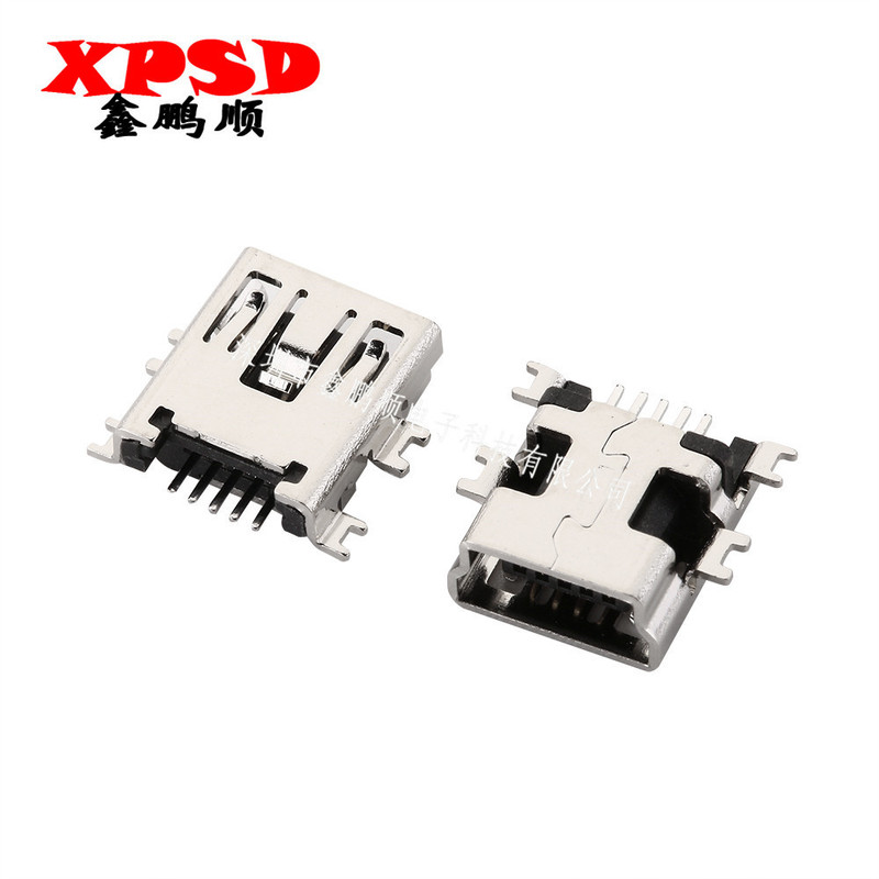 MINI USB 5P/F socket B- type sink patch MINI miniUSB5Pin socket SMT sink socket