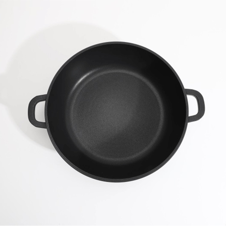 Chongqing olla de sopa caliente doble fondo plano olla de inducción de fuego abierto Universal