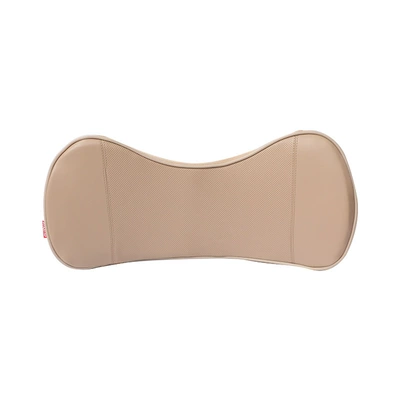 Waist support Foam Backrest Cushion, In-Car Lumbar - leather-waistrestbeige