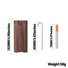 Cross -border new wooden cigarette pipe wooden cigarette box Wood dugout with metal cigarette pipe