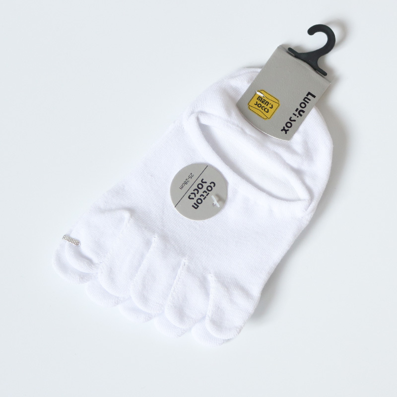 Tanfei verano malla de color sólido calcetines de cinco dedos calcetines de algodón ultrafinos invisibles de los hombres calcetines de los hombres venta directa de fábrica al por mayor