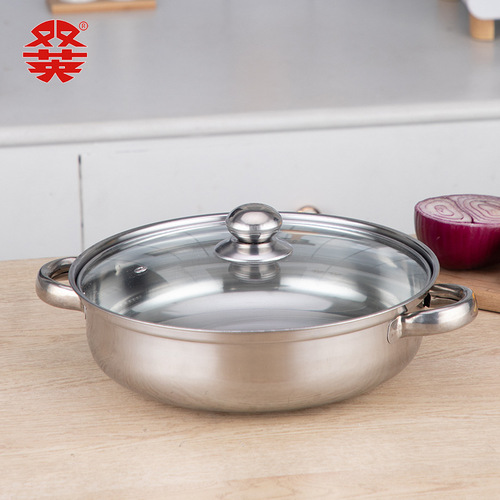 Factory direct supply multi-functional double-layer soup steamer 28cm stainless steel steamer multi-layer steamer gift pot wholesale