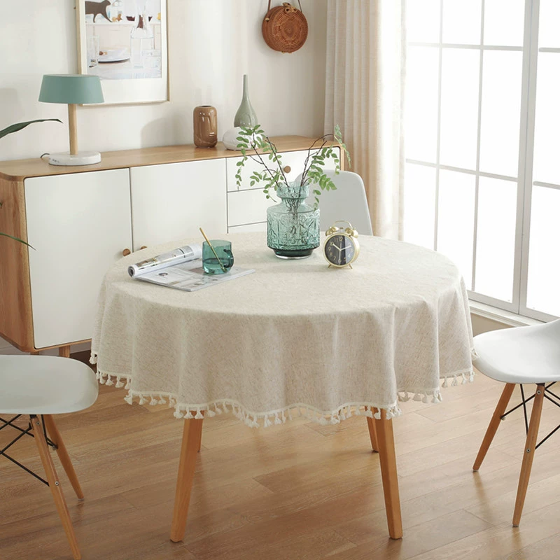 乐轩秀 Nordic Simple Bamboo Jie Ji Ji Ji Sittic Flum Circular Tablecloth wholesale INS Windmuta Maitai Flat Cover