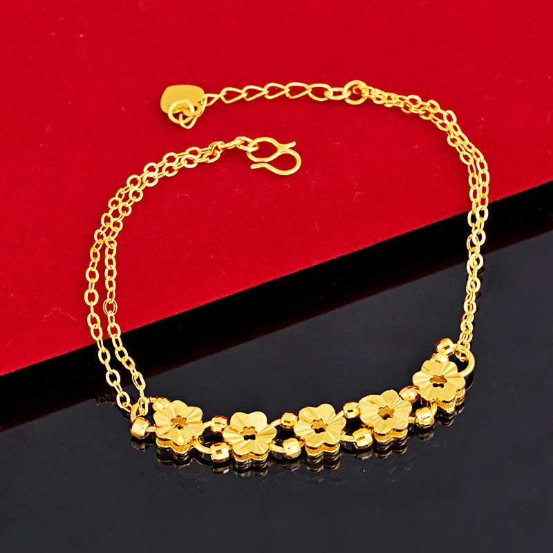 Thick gold plated jewelry Vietnam gold high quality bracelet women's gold shop same style Thick gold plated jewelry Vietnam gold high quality bracelet women's gold shop same style