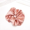 Korean pink satin hair circle ·
