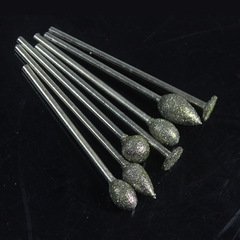 橢圓圓球薄片火炬加長杆金剛磨頭 長柄電磨原石拋光打磨工具批發