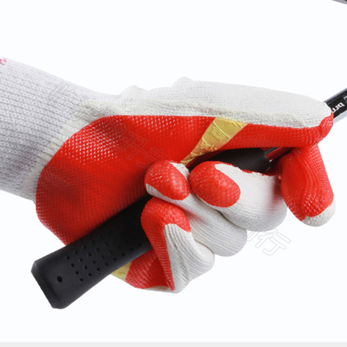 Altair thickened rubber gloves film plastic leather anti-cut wear-resistant anti-slip construction site labor protection gloves