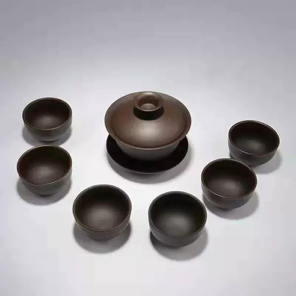 Pure color purple sand 7 heads -cover bowl