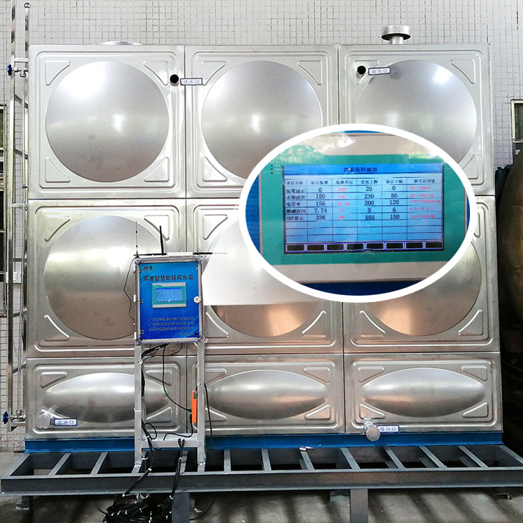 厂家推荐在线监测智能型水箱不锈钢圆形供应自动上水家用