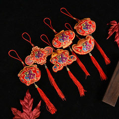 Creative New Year Gift Fortune Character Incense Bag with Chinese Knot Decorative Good Luck Bag Incense Bag Wholesale for the Year of the Rat