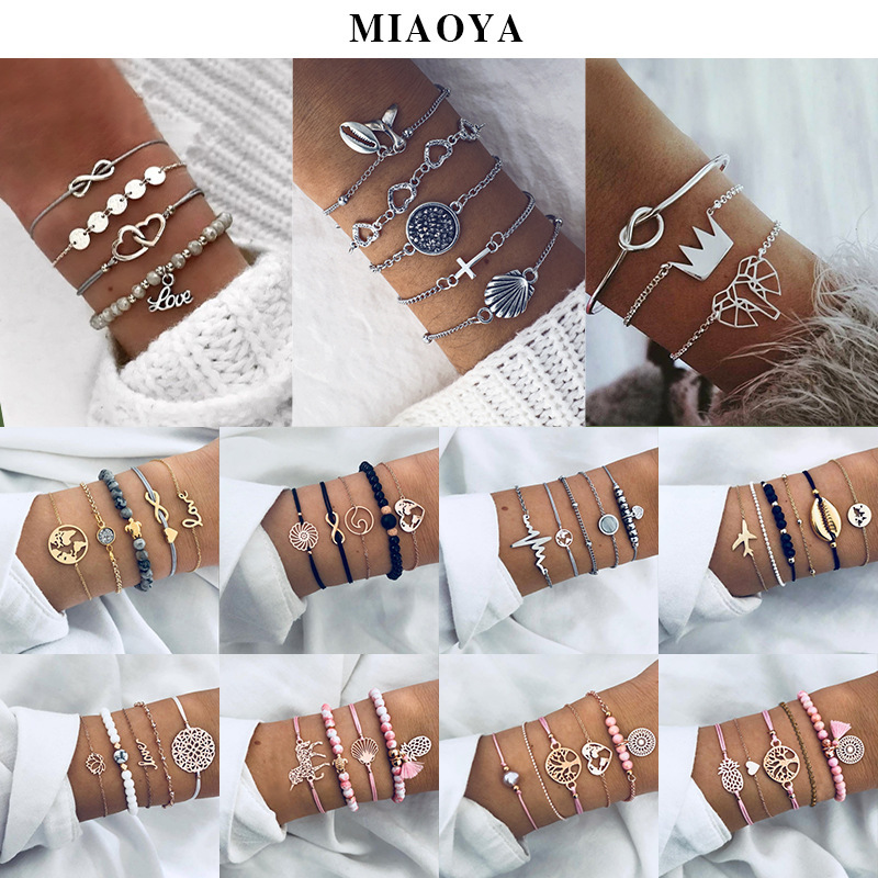 European and American Cross-border Set Bracelet Retro Tassel Letter Beaded Turtle Bracelet Bohemian Woven Bracelet Spot European and American Cross-border Set Bracelet Retro Tassel Letter Beaded Turtle Bracelet Bohemian Woven Bracelet Spot