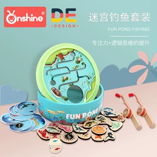 儿童钓鱼玩具磁性鱼小孩益智小猫钓鱼竿一岁半宝宝套装2-6岁环保