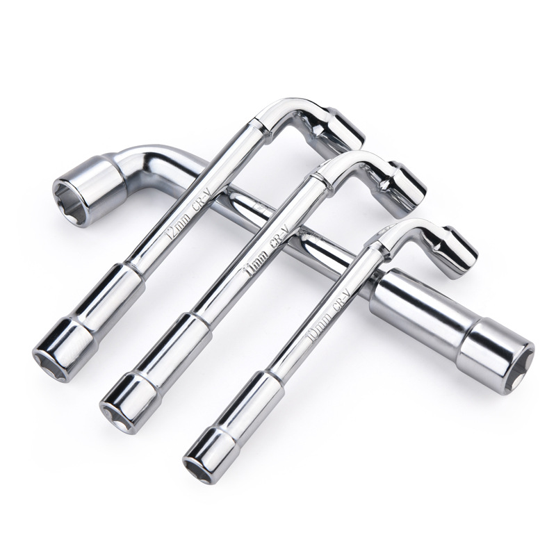 Llave de tubo hexagonal métrica con placa perforada en forma de L del fabricante original, llave para tubos, llave para neumáticos