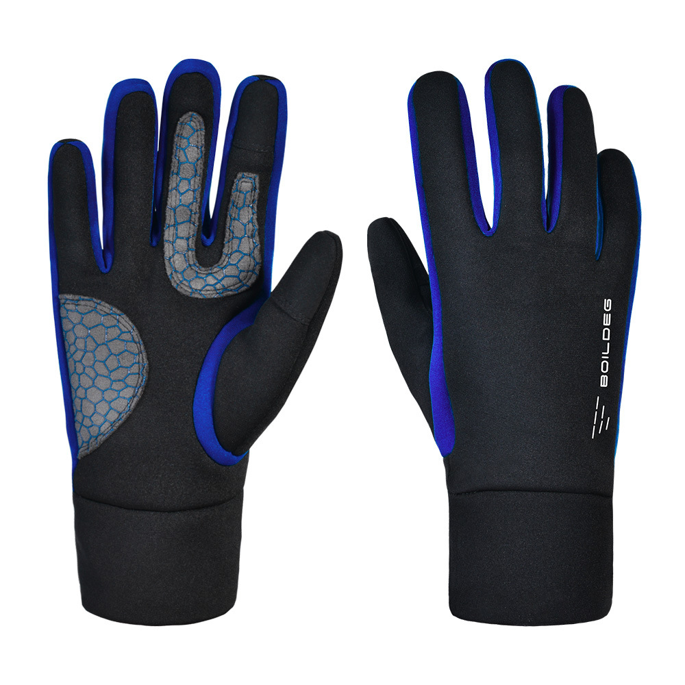 Guanti touchscreen uomo invernali caldi antivento in pile_voghion.com