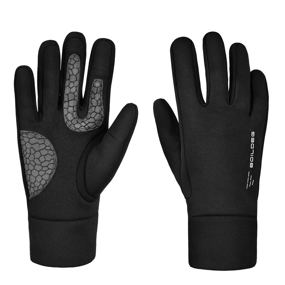 Guanti touchscreen uomo invernali caldi antivento in pile_voghion.com