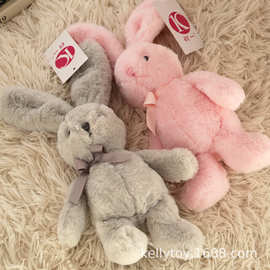 可一玩偶情侣领结兔子粉色少女心INS玩偶紫色兔子毛绒玩具公仔