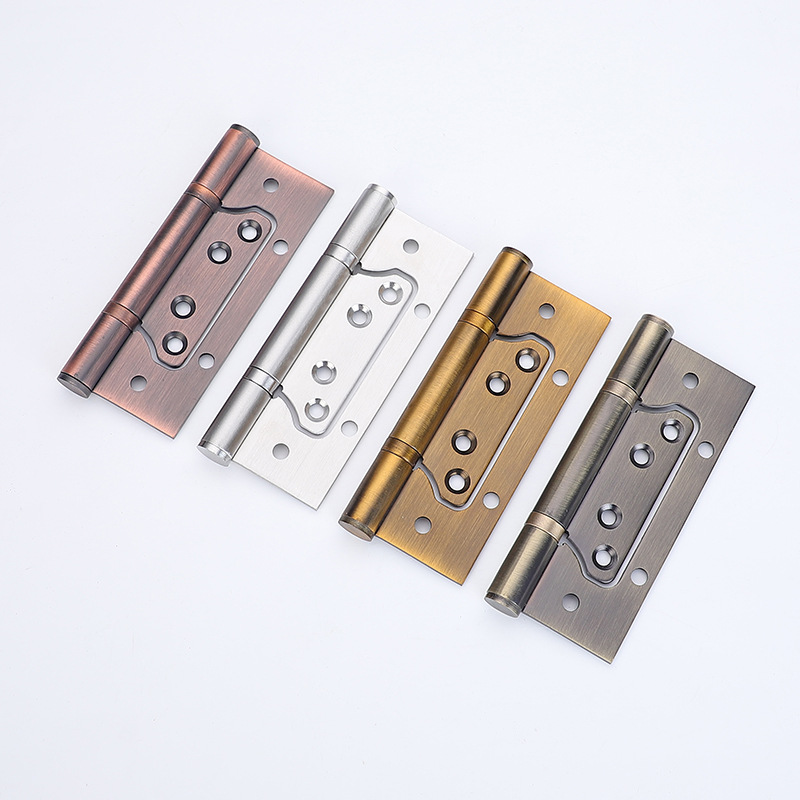 Bisagra de acero inoxidable de 5 pulgadas 304 sin ranura, amortiguador silencioso con rodamiento engrosado para puertas de madera, directamente del fabricante