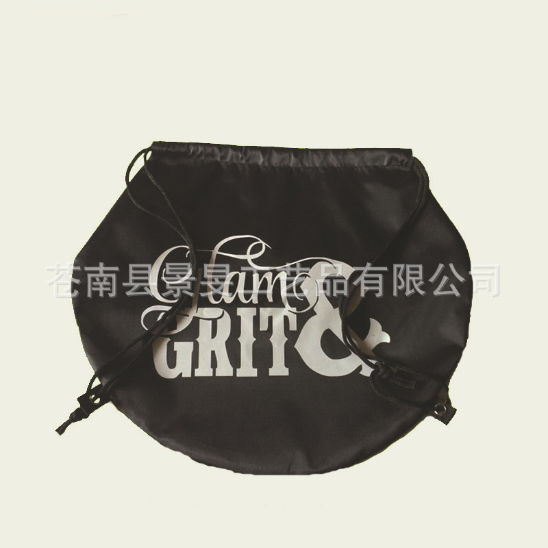 厂家供应万圣节南瓜束口尼龙袋 圆形涤纶防水布袋反篮球运动袋