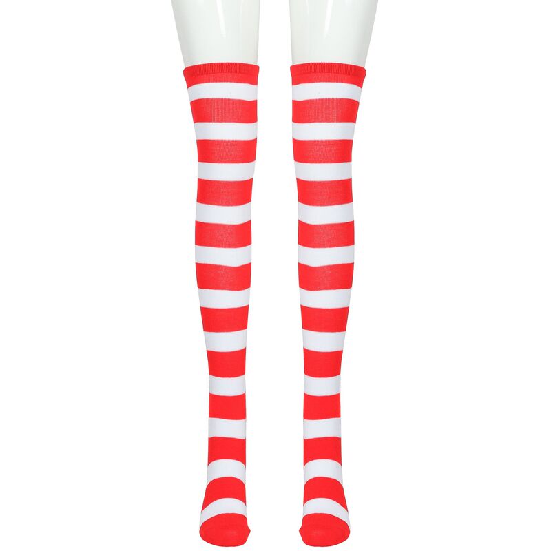 Multi-Color Multi-Size European and American Halloween Women's Stripesd Stockings Export Women's Christmas Sexy Stockings