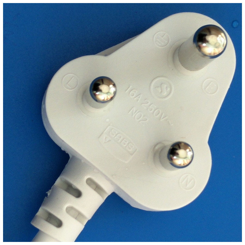 厂家供应三极插头电源线 10A大南非三极插头电源线 印度插头线