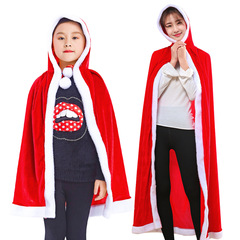 Christmas cloak for girls, adult, hooded cloak, red cloak, European and American Christmas costume, cosplay costume
