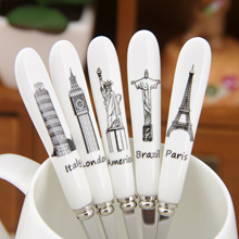 Zakka创意不锈钢小勺子饼叉沙拉刀户外北欧餐具创意餐具