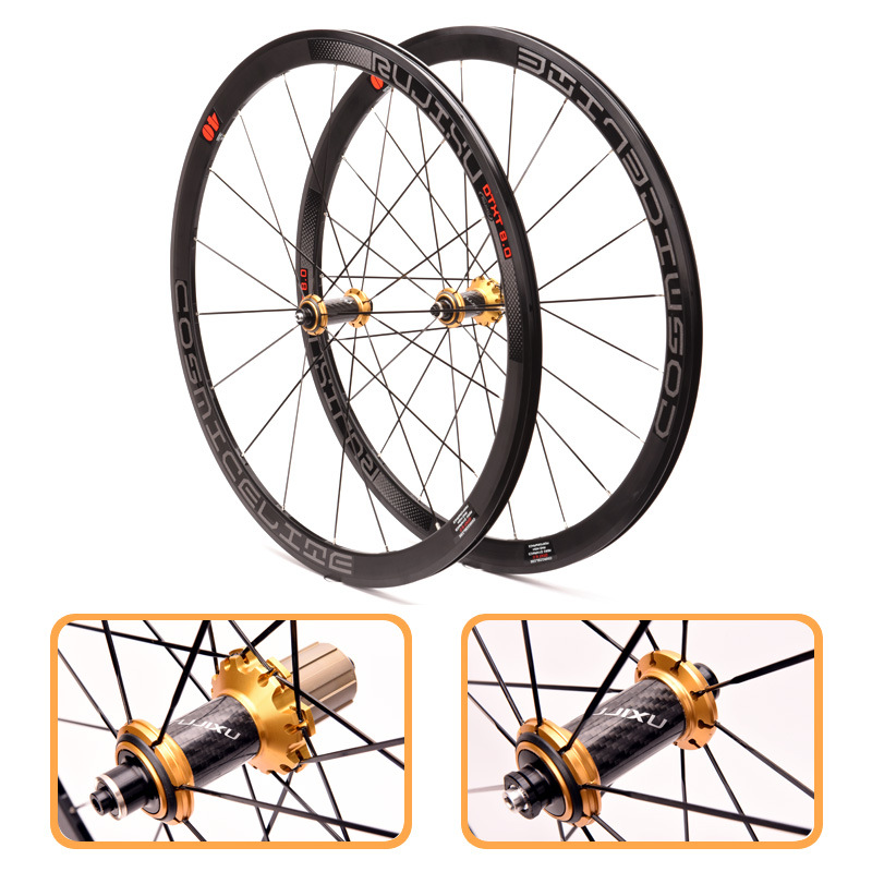 Ultra-ligero 120 Rang 700c viento romper 40mm Contador-cursor tubo de fibra de carbono flor tambor carretera bicicleta rueda conjunto V/c freno