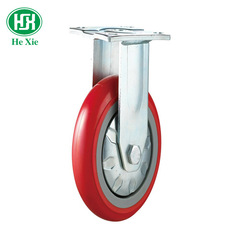 5-inch heavy-duty Korean-style rounded polyurethane casters with swivel wheels; 4-inch, 6-inch, and 8-inch heavy-duty PVC red Korean-style casters
