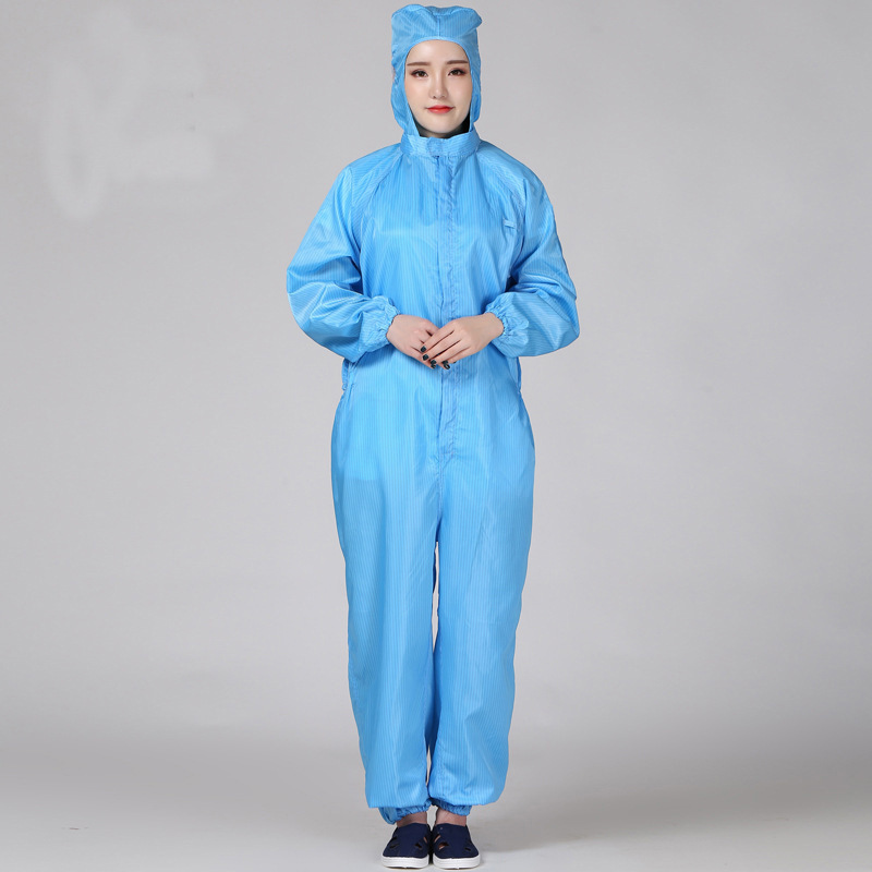 连帽防静电工衣连体服套装电子厂食品厂无尘车间无尘车间专用