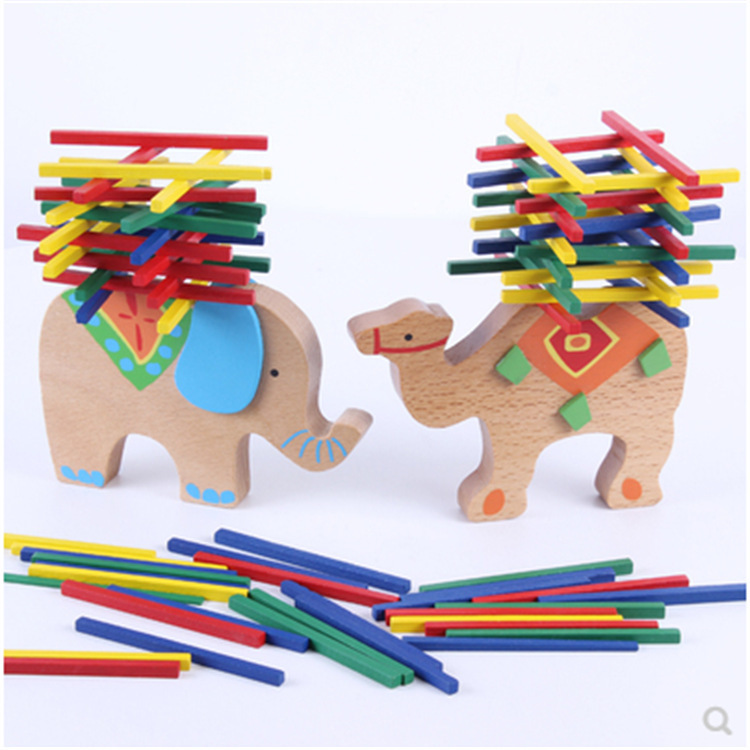 Madera DE LOS NIÑOS creativo lindo colorido equilibrio madera bloques color palo juego educación temprana educativos decoración de Madera Juguetes