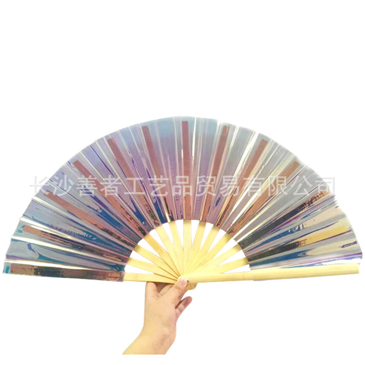 Abanico de Kung Fu de Bambú en Existencia, Abanico de Película Delgada, Abanico Grande Creativo, Venta Directa de Fábrica