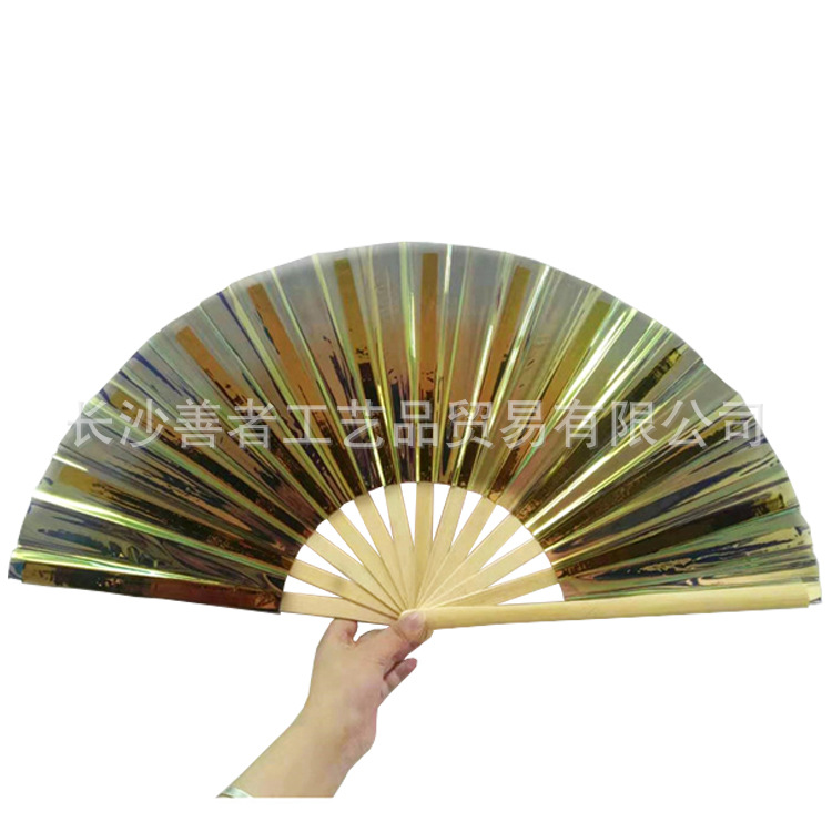 Abanico de Kung Fu de Bambú en Existencia, Abanico de Película Delgada, Abanico Grande Creativo, Venta Directa de Fábrica