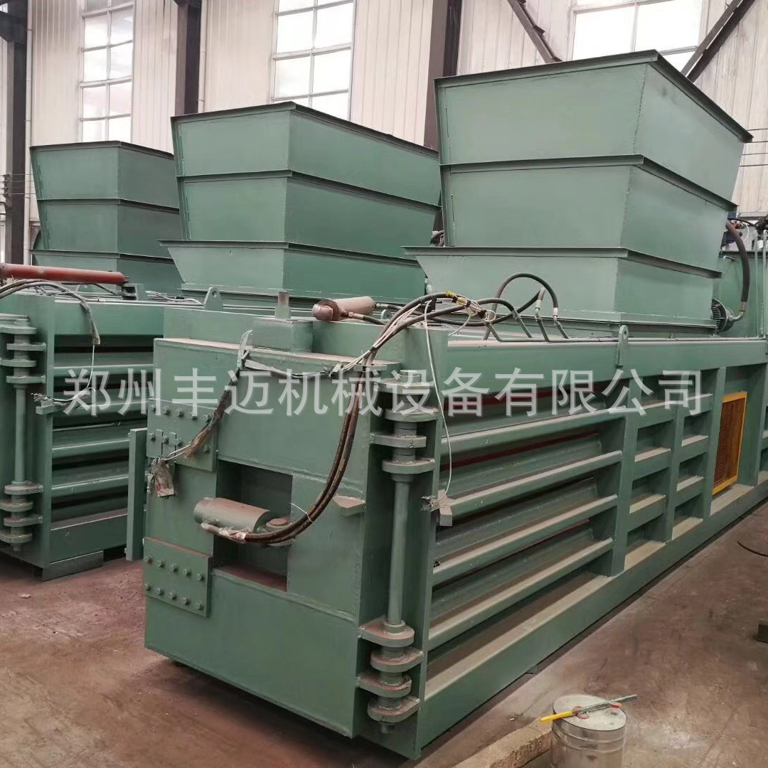 全自动液压饮料瓶打包机 废旧纸箱卧式打包机 带门生活垃圾打包机