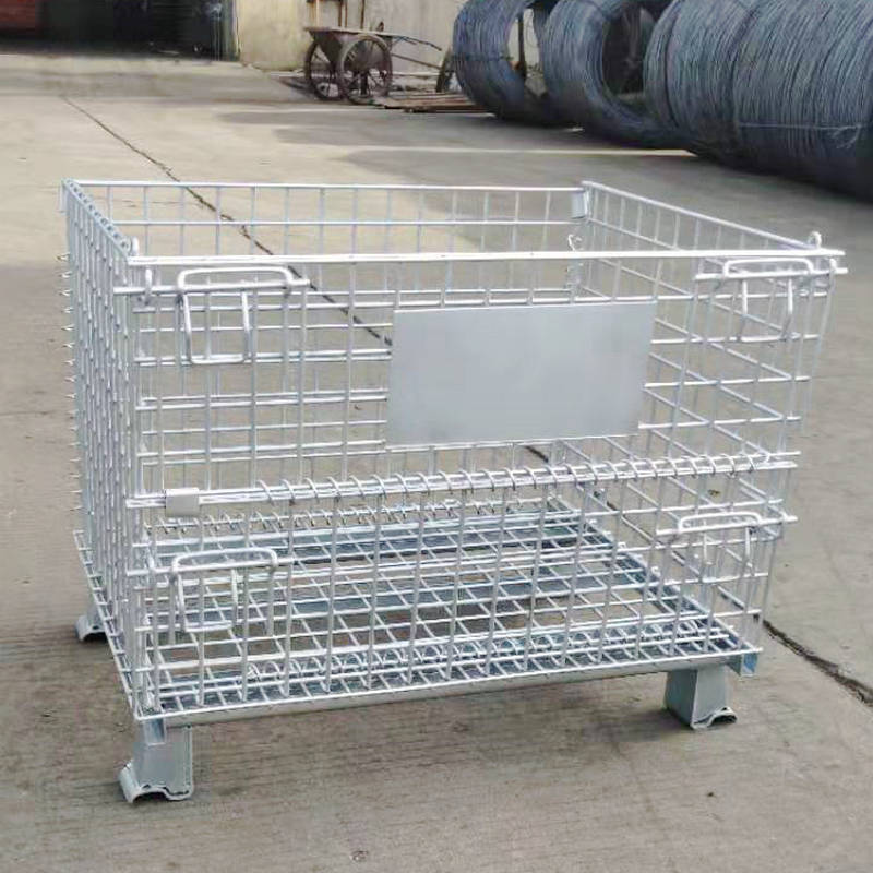 仓储笼800×600×640 折叠式重型货架仓库笼供应 金属蝴蝶笼铁笼